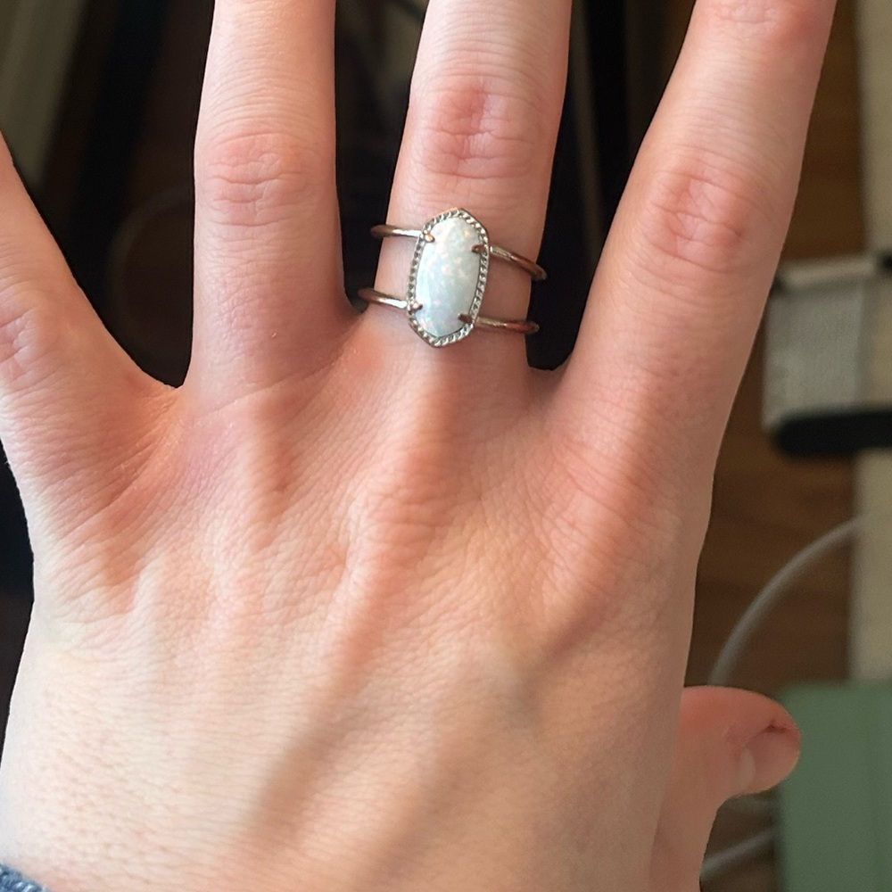 Kendra Scott Double Band Opal Ring size 8